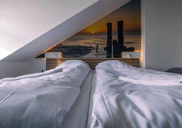 Chambre Double ou avec lits jumeaux, salle de bains privée (Top floor)