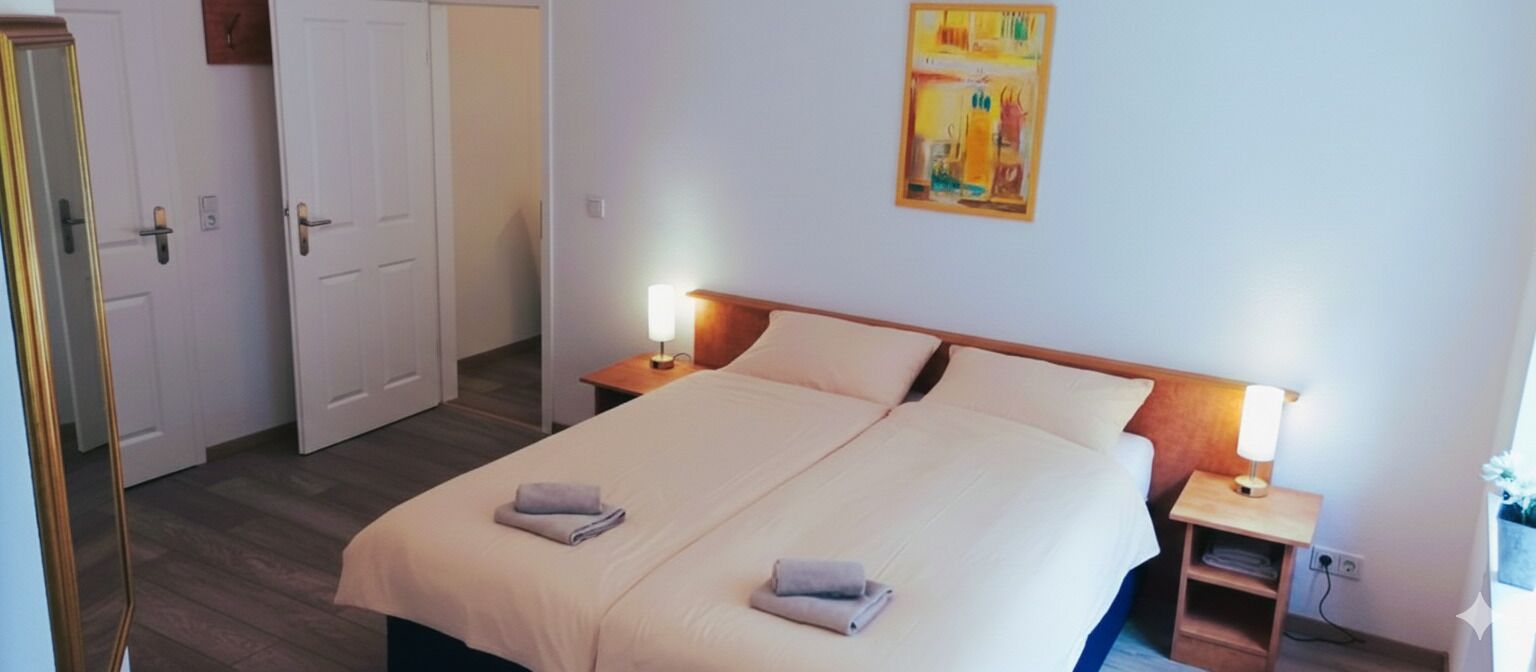 Appartement Standard, cuisine, vue jardin