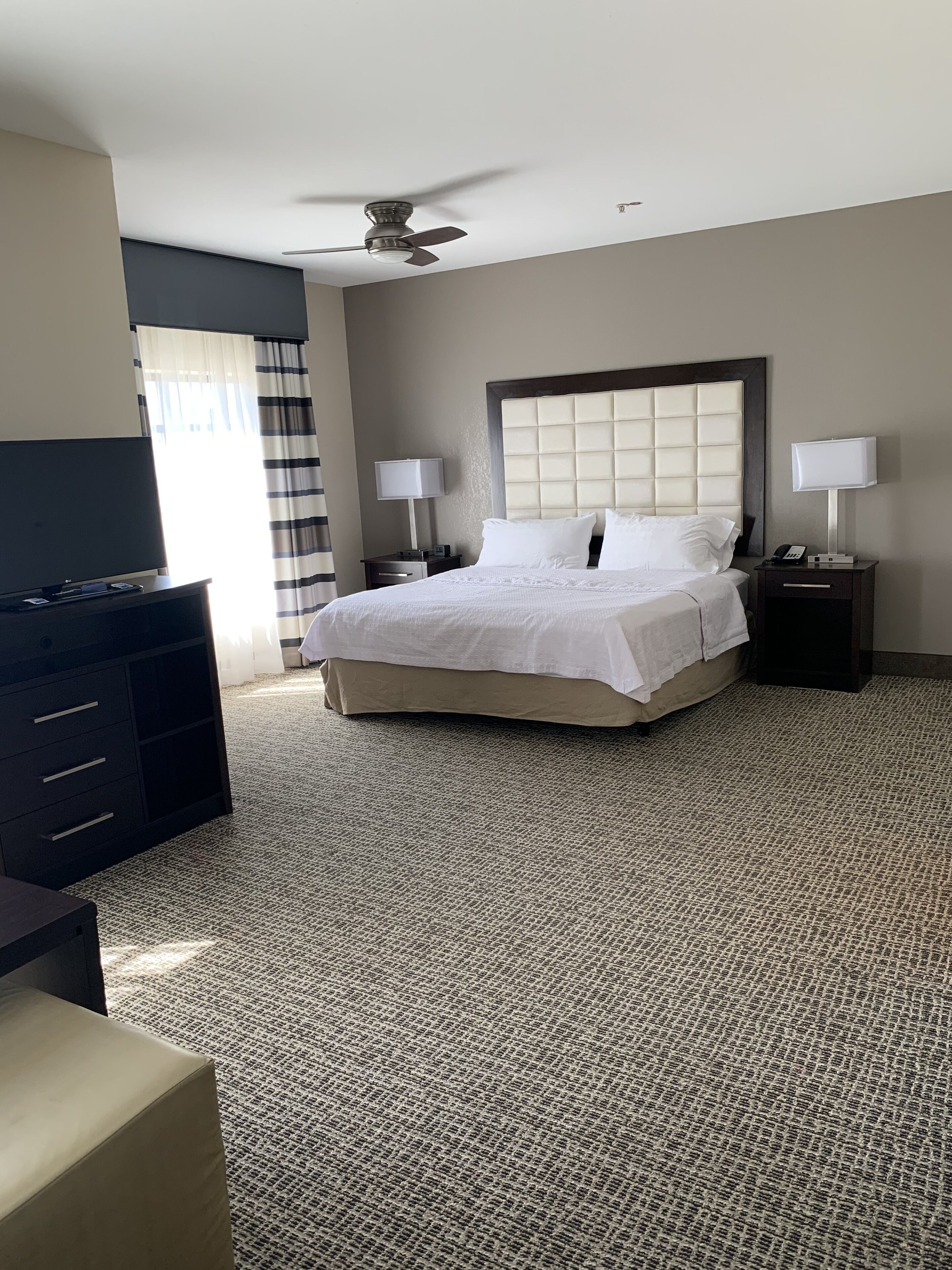 studio, 1 king bed, accessible, non smoking (roll in shower) | desk, blackout curtains, iron/ironing board, free wifi