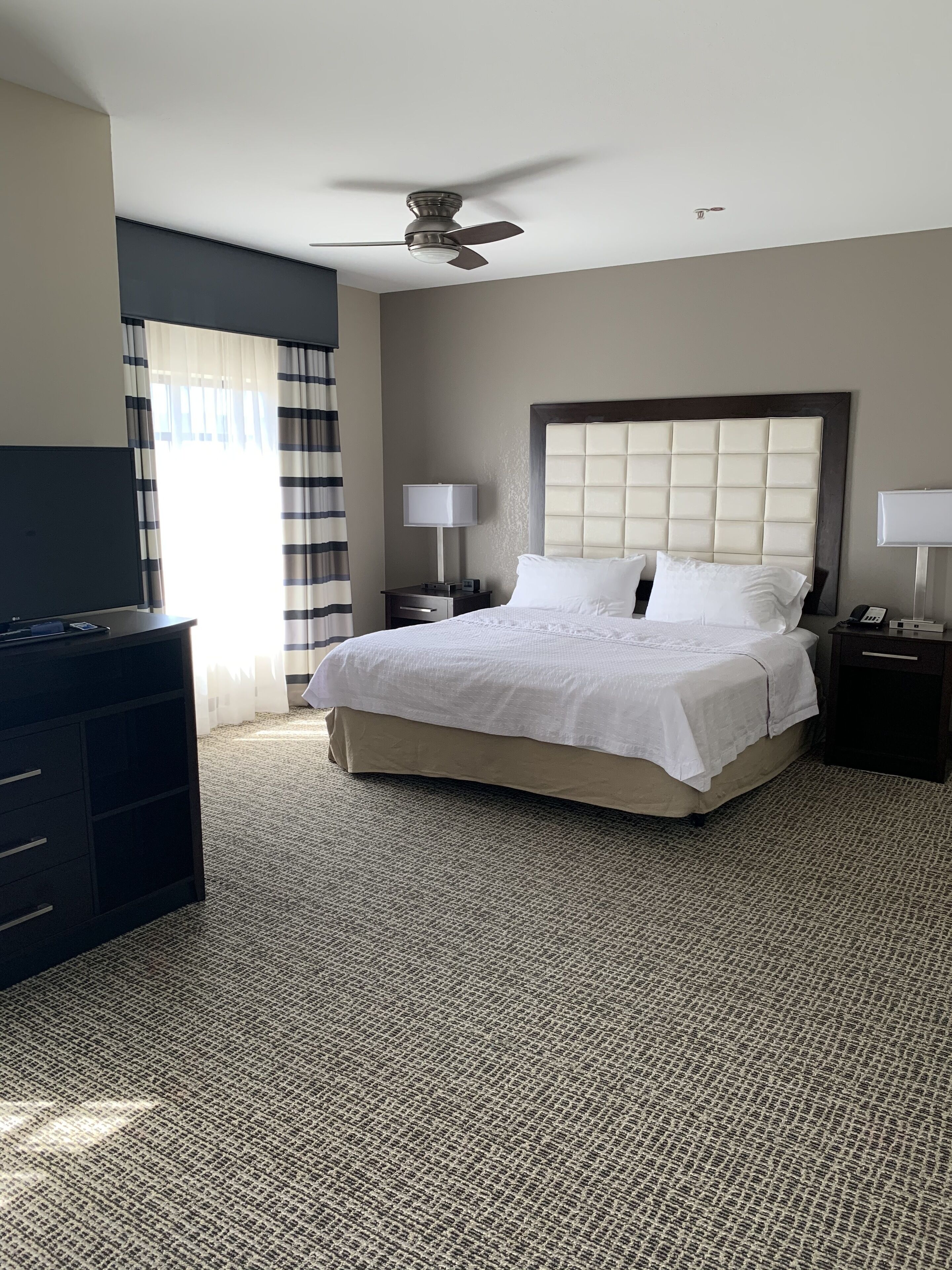 studio, 1 king bed, accessible, non smoking (roll in shower) | desk, blackout curtains, iron/ironing board, free wifi