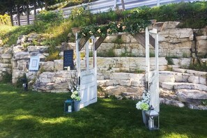 Outdoor wedding area