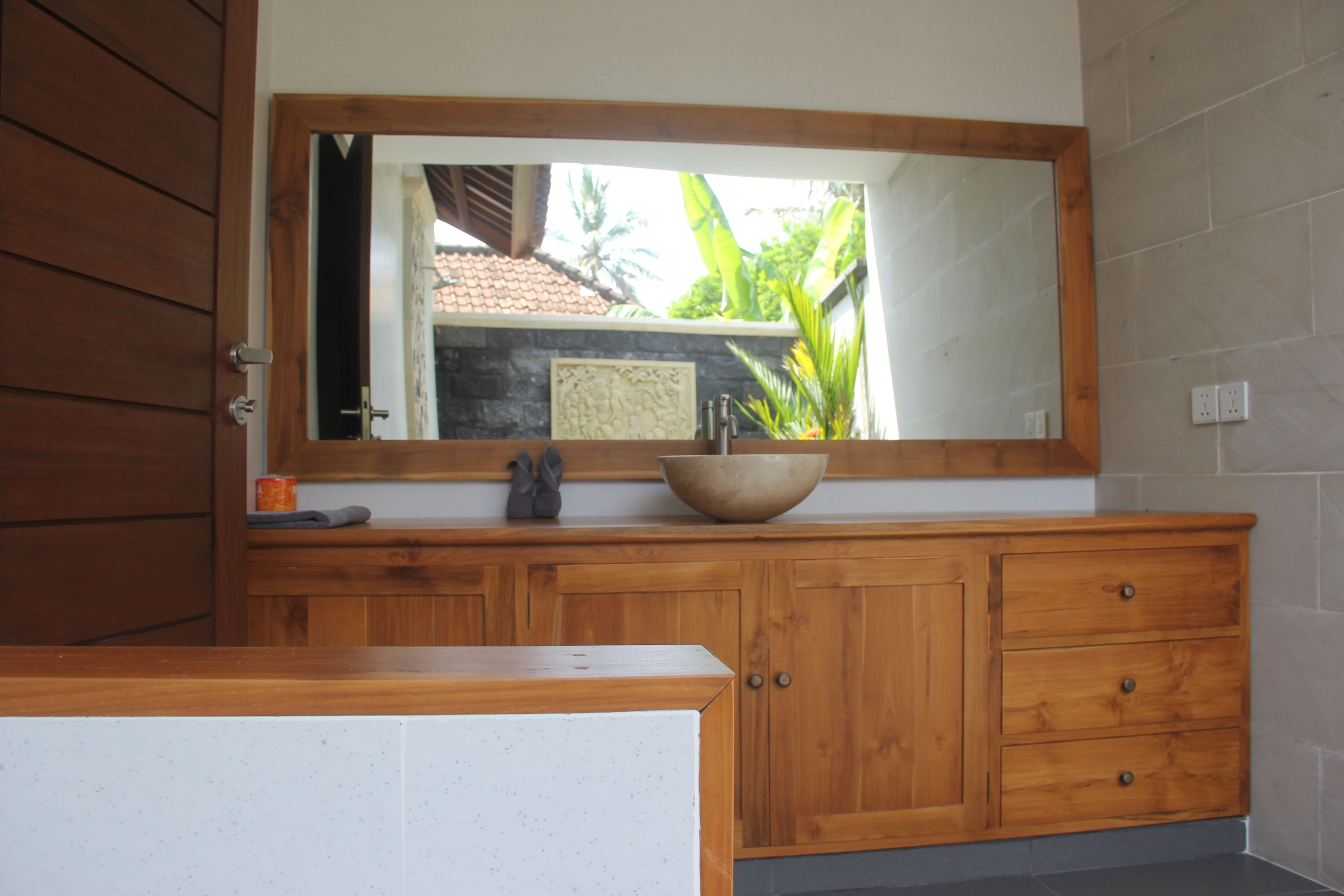 family room, garden view | bathroom | shower, free toiletries, towels