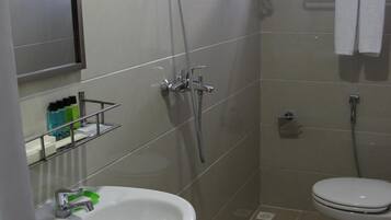 Regadera, amenidades de baño gratuitas, secadora de cabello, pantuflas