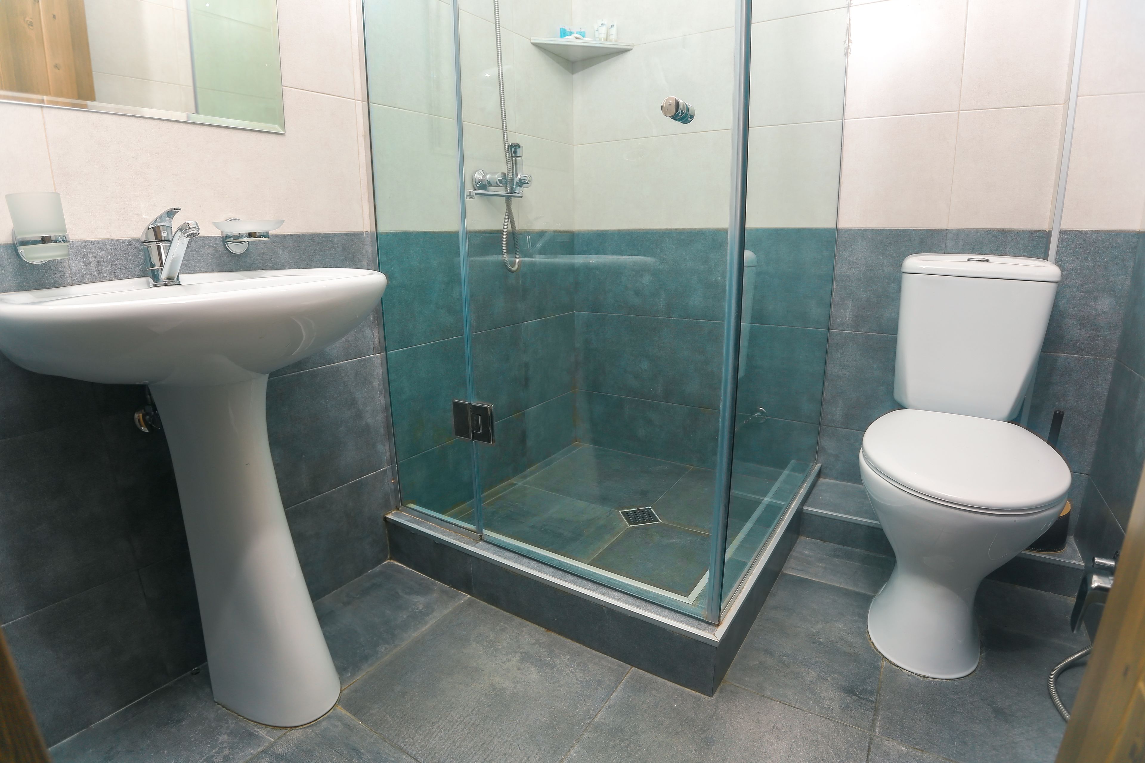 free toiletries, hair dryer, slippers, towels