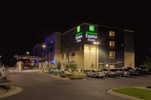 A Holiday Inn Express & Suites hotel with a parking lot and a covered walkway. - Holiday Inn Express & Suites Boise Airport by IHG (Boise)
