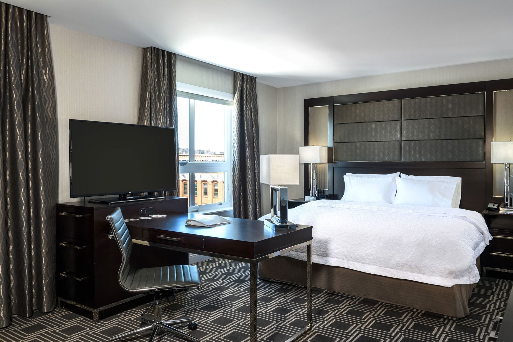 In-room safe, desk, laptop workspace, iron/ironing board