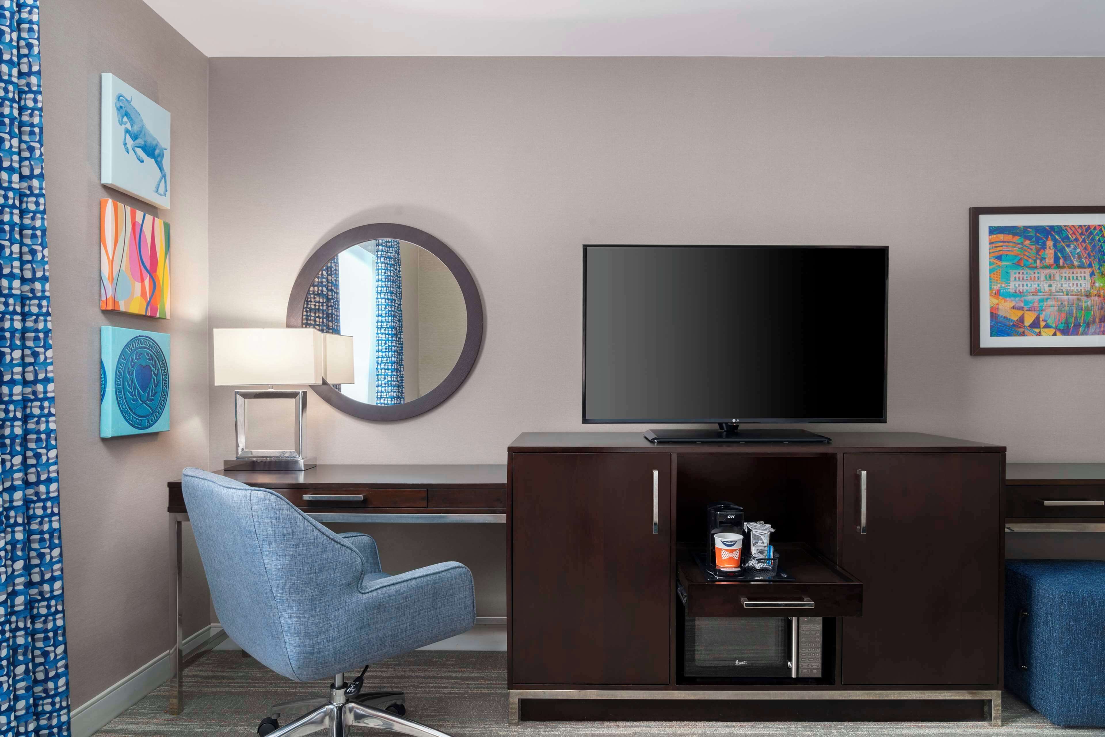 in-room safe, desk, laptop workspace, iron/ironing board