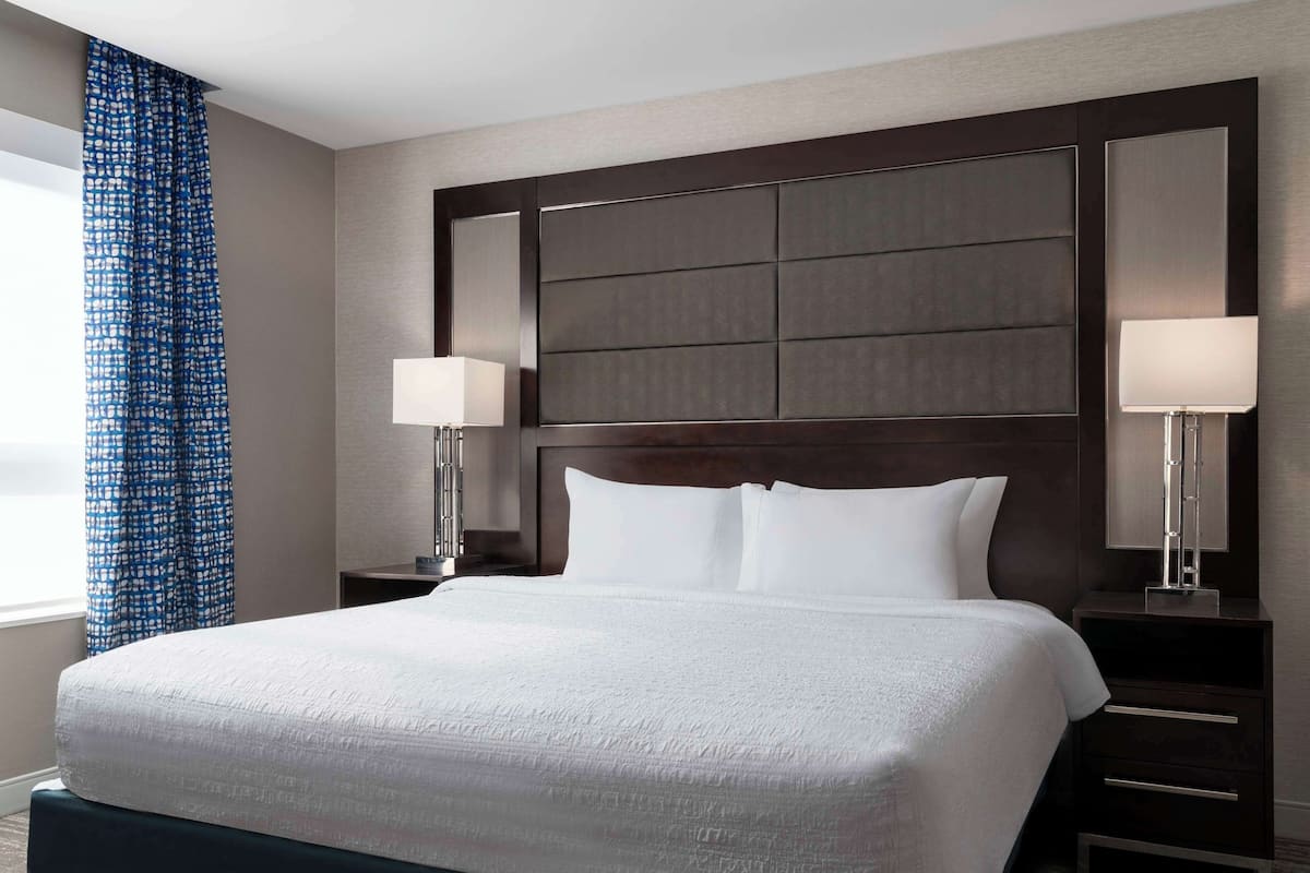 studio, 1 king bed, non smoking, refrigerator & microwave | in-room safe, desk, laptop workspace, iron/ironing board