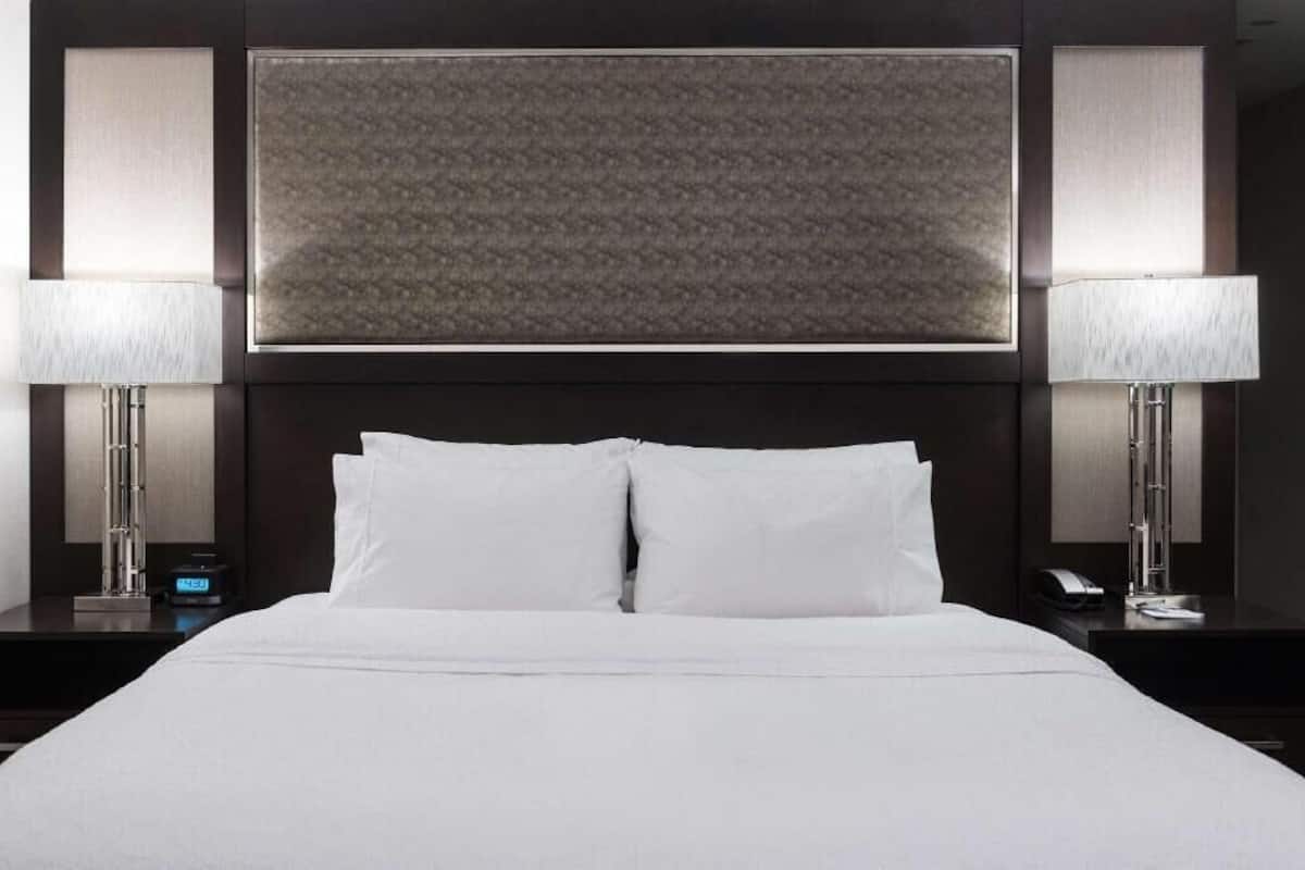 In-room safe, desk, laptop workspace, iron/ironing board