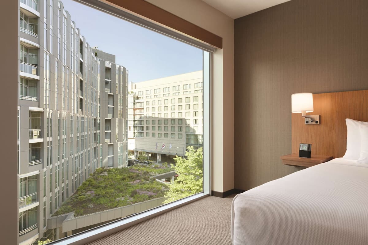 In-room safe, desk, laptop workspace, blackout drapes