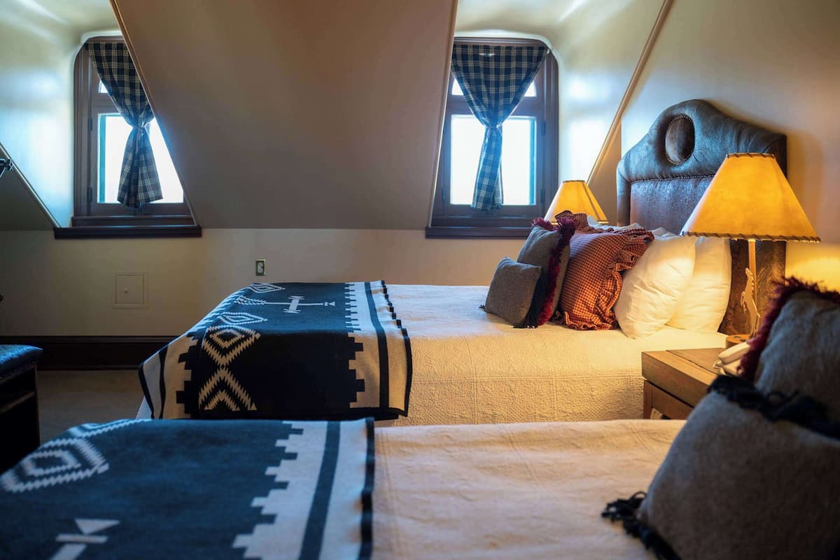 standard room, 2 queen beds, non smoking (walk-in shower) | premium bedding, blackout curtains, iron/ironing board, free wifi