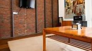 Secret Studio | Living room | 32-inch LCD TV with cable channels, TV - Tranquil Villa (Phnom Penh)
