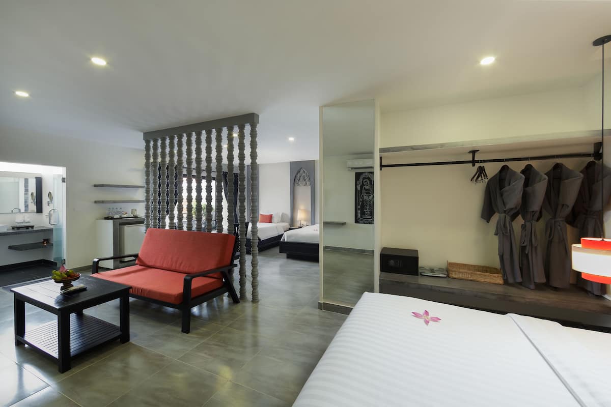 Family Suite | 1 slaapkamer, luxe beddengoed, een minibar, een kluis op de kamer