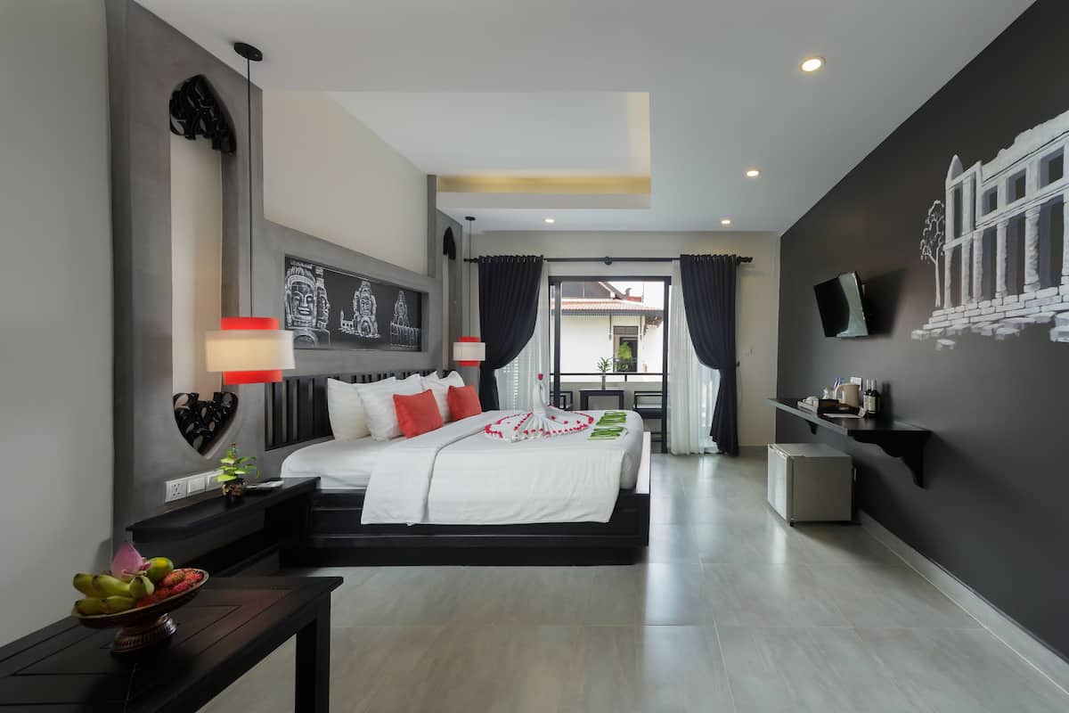 1 slaapkamer, luxe beddengoed, een minibar, een kluis op de kamer