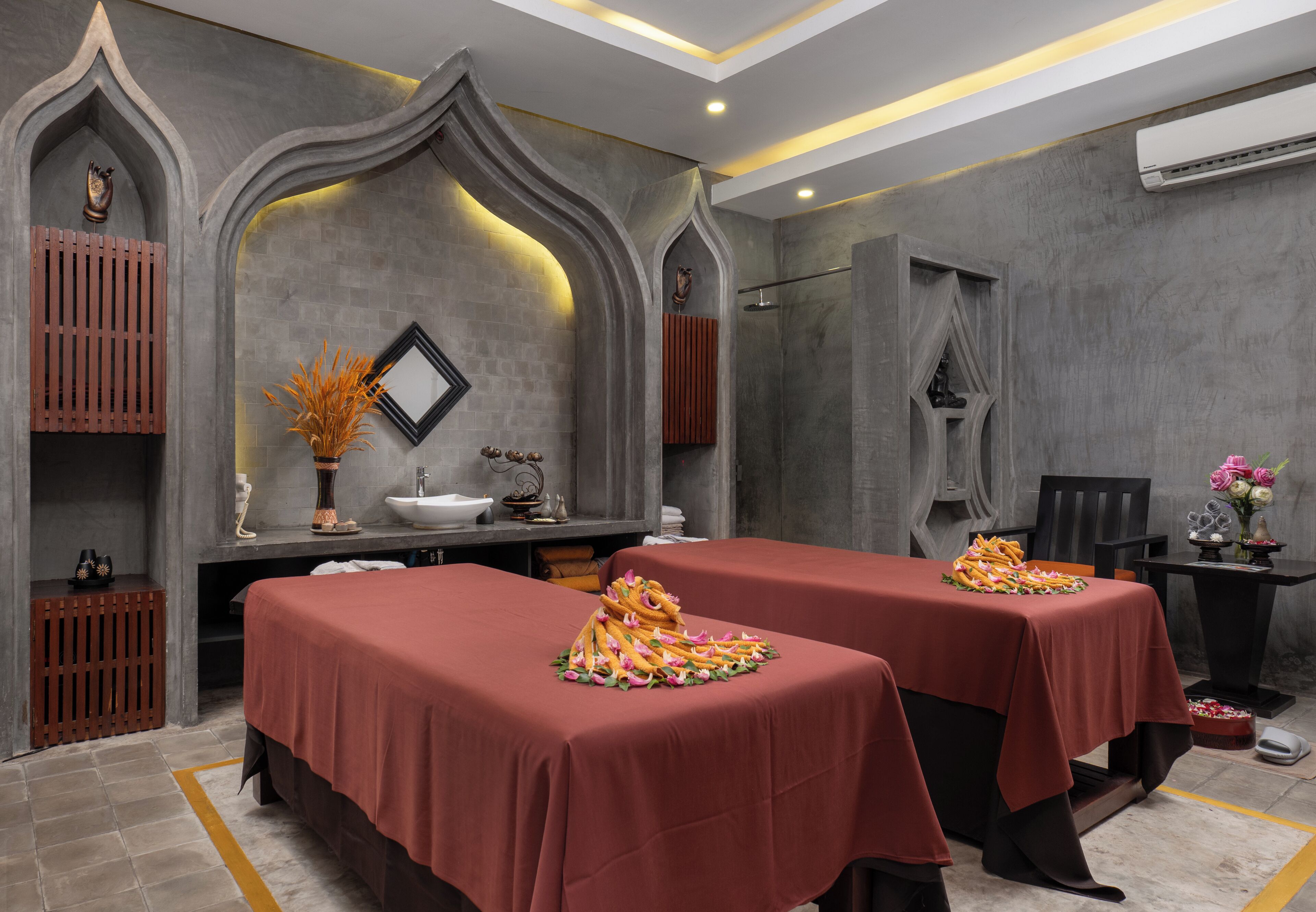 Espace de soins pour les couples, soins corporels, soins d'aromathérapie