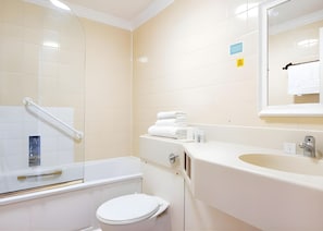Free toiletries, hair dryer, towels