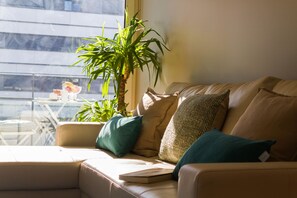 Superior Apartment, 1 Bedroom, Balcony | Living area | LCD TV