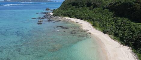 位於海灘上、白沙