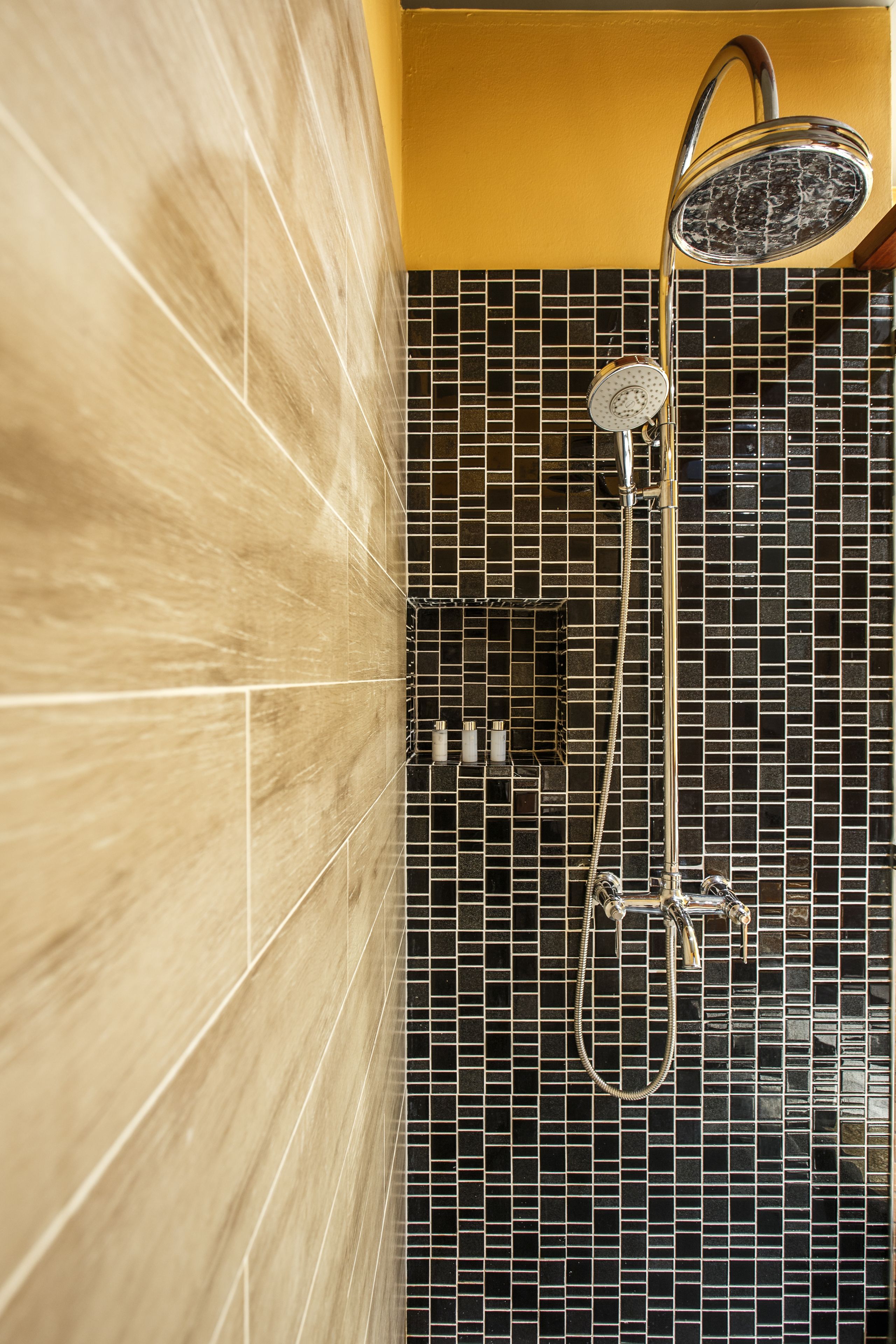 shower, free toiletries, hair dryer, bathrobes