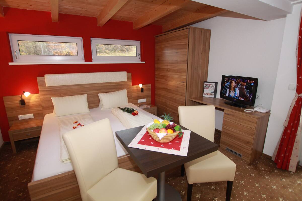 Double Room, Balcony, Mountain View | In-room safe, desk, free WiFi, bed sheets