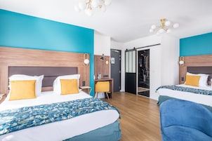 Executive Quadruple Room, Non Smoking, City View | Premium bedding, down comforters, individually furnished, desk