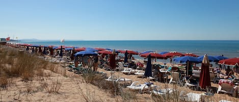 Nära stranden och gratis transport till/från stranden