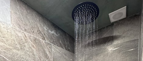 Regadera, amenidades de baño gratuitas, secadora de cabello, toallas