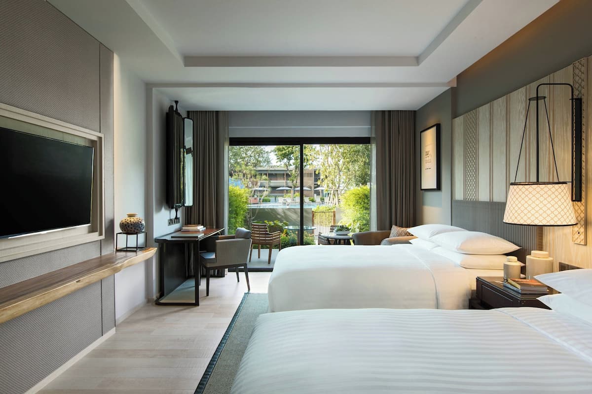 Room, 2 Double Beds, Non Smoking, Terrace | 1 bedroom, minibar, in-room safe, desk