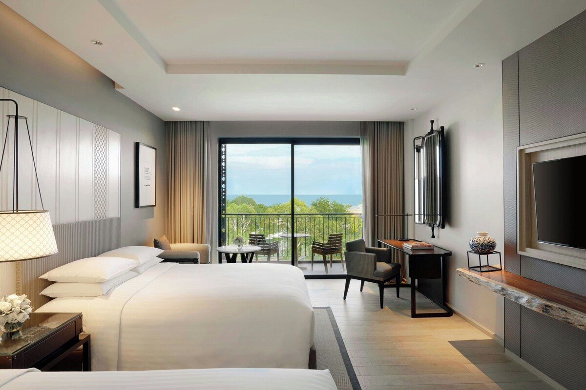 Chambre, 2 lits doubles, vue mer (Sea View)
