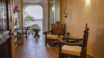 Superior Room, 1 King Bed, Ocean View, Sea Facing | Living area | Flat-screen TV