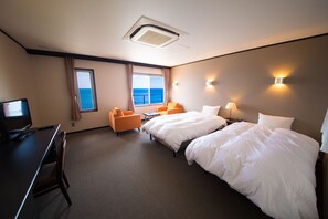 Quarto duplo, vista para o oceano | Cofres nos quartos, Wi-Fi de cortesia, roupa de cama