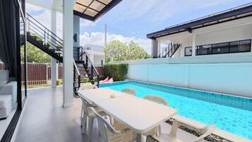 Family Villa, 3 Bedrooms, Private Pool | 3 bedrooms, individually furnished, desk, laptop workspace