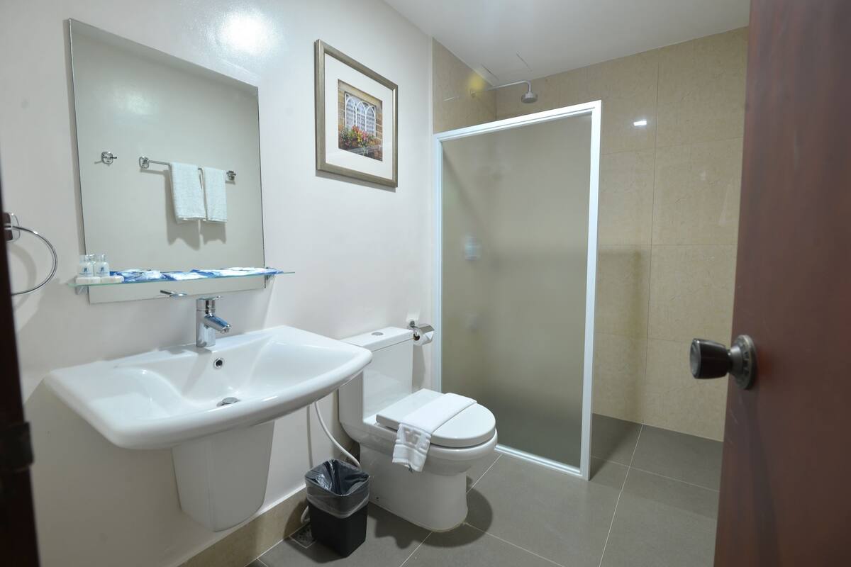 honeymoon suite | bathroom | shower, bathrobes, slippers, bidet