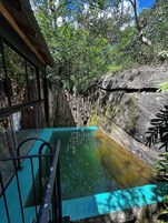 Indoor pool, outdoor pool, sun loungers