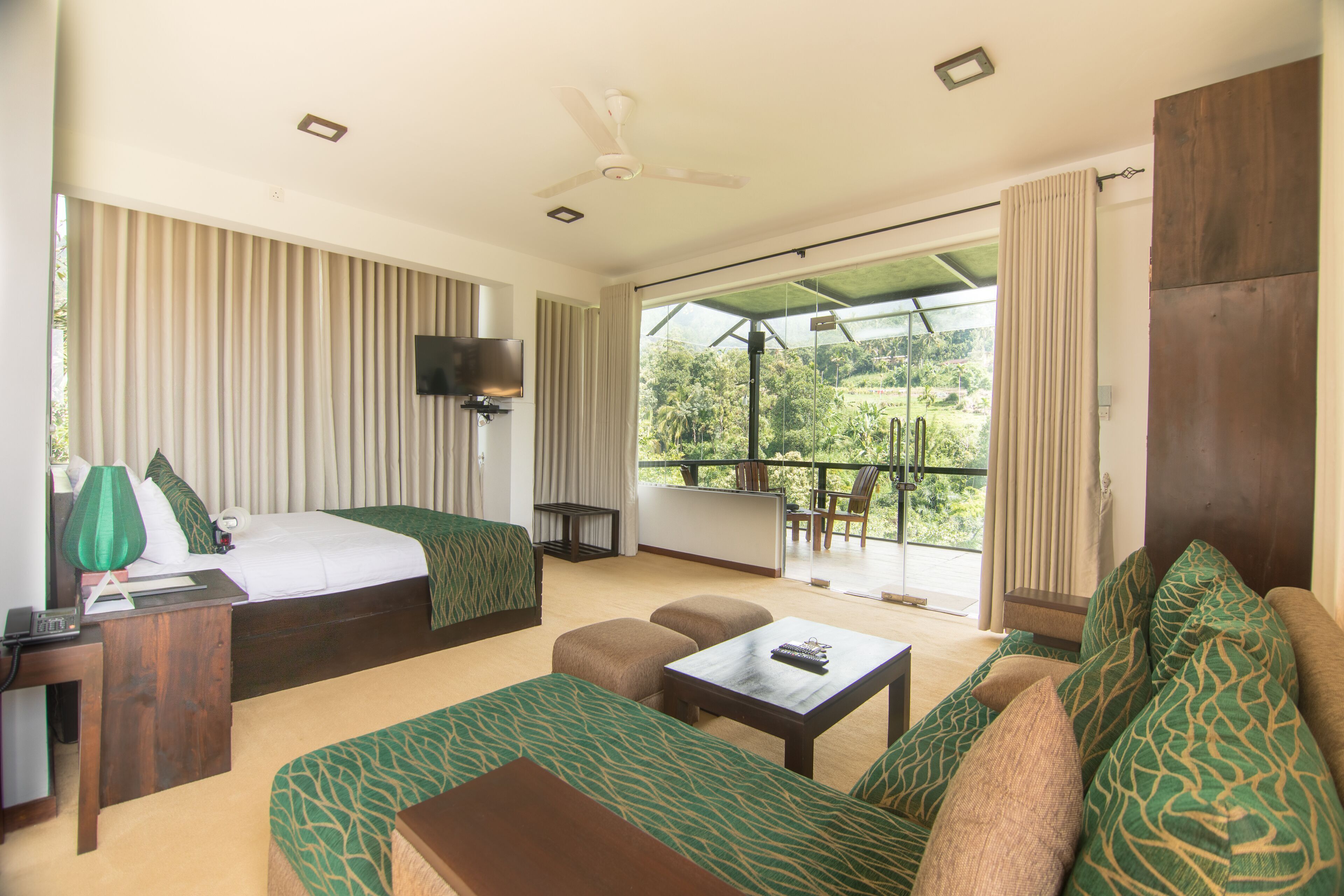 Premium bedding, down comforters, free minibar items, in-room safe