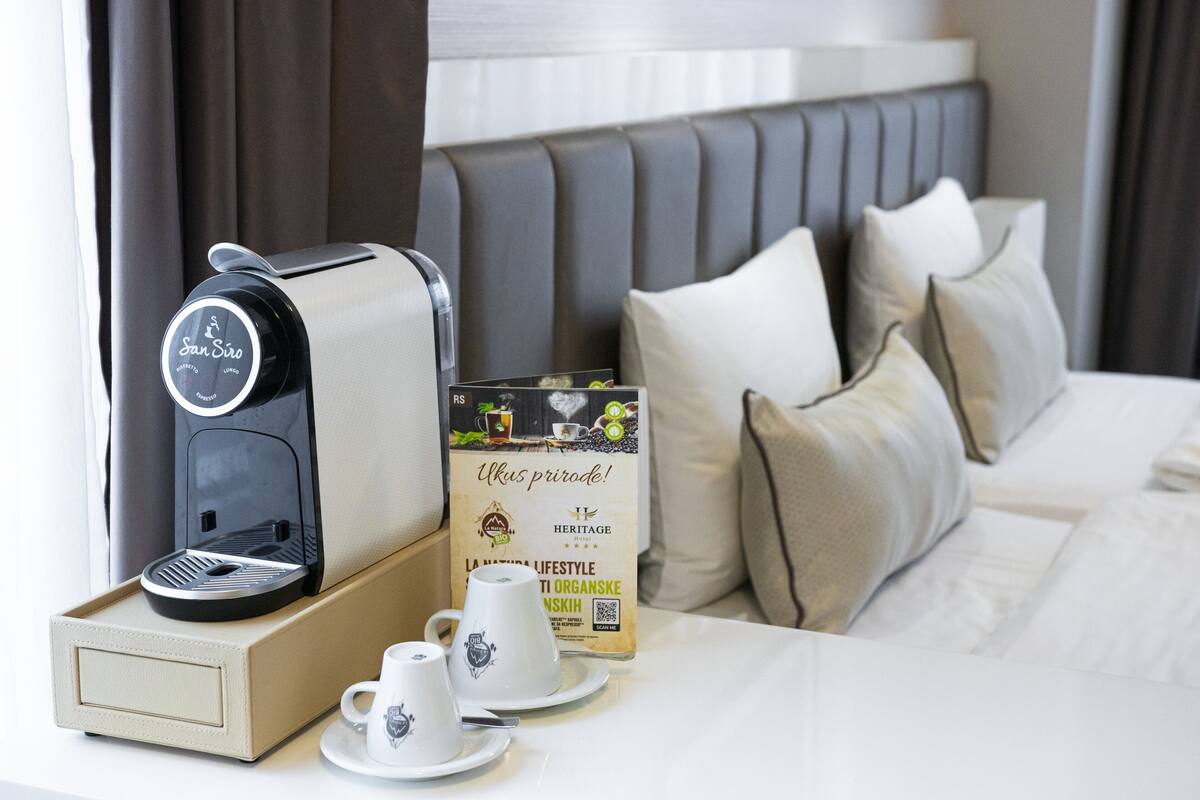 Egyptian cotton sheets, premium bedding, minibar, in-room safe