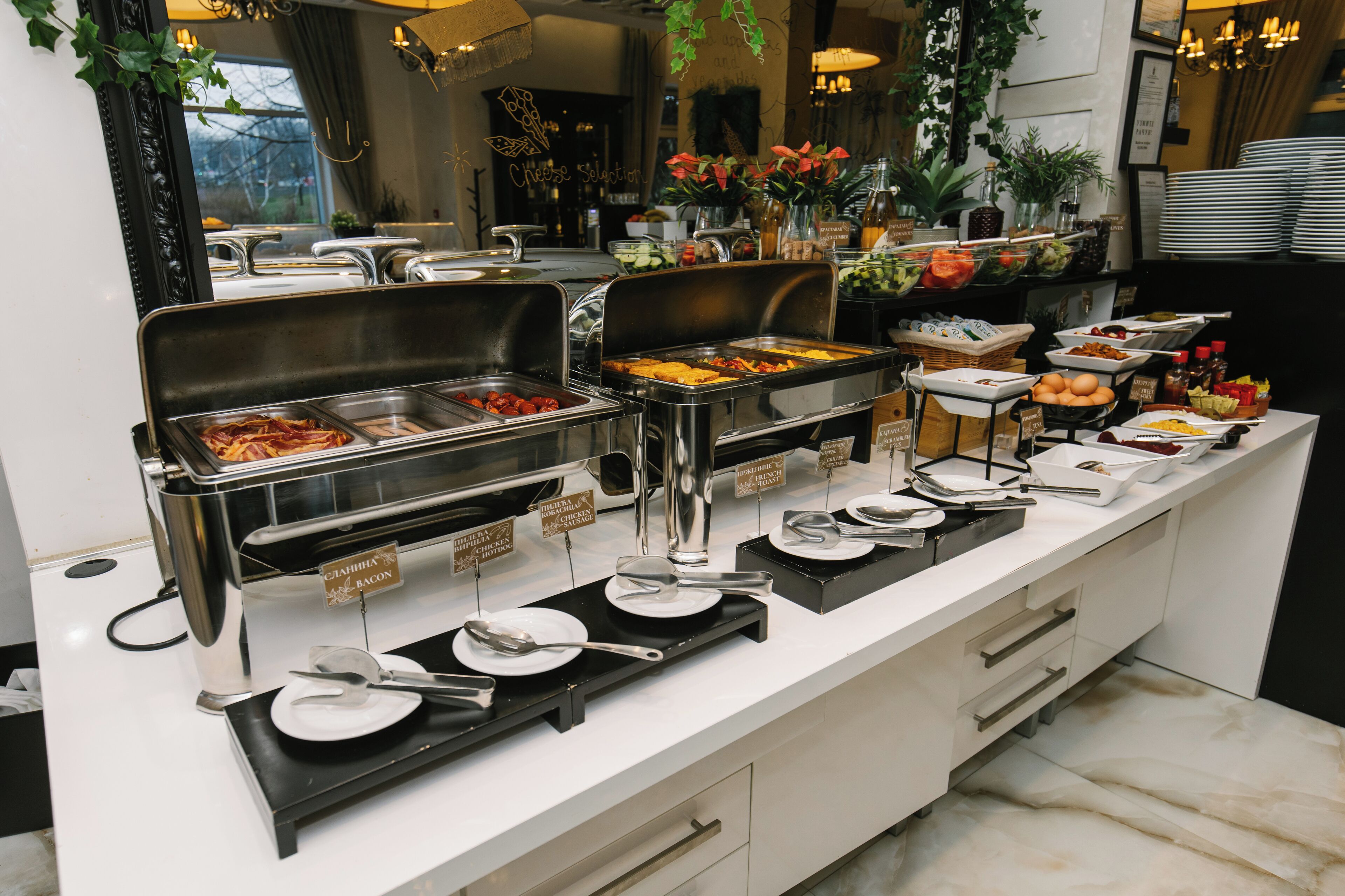 daily buffet breakfast (eur 9 per person)