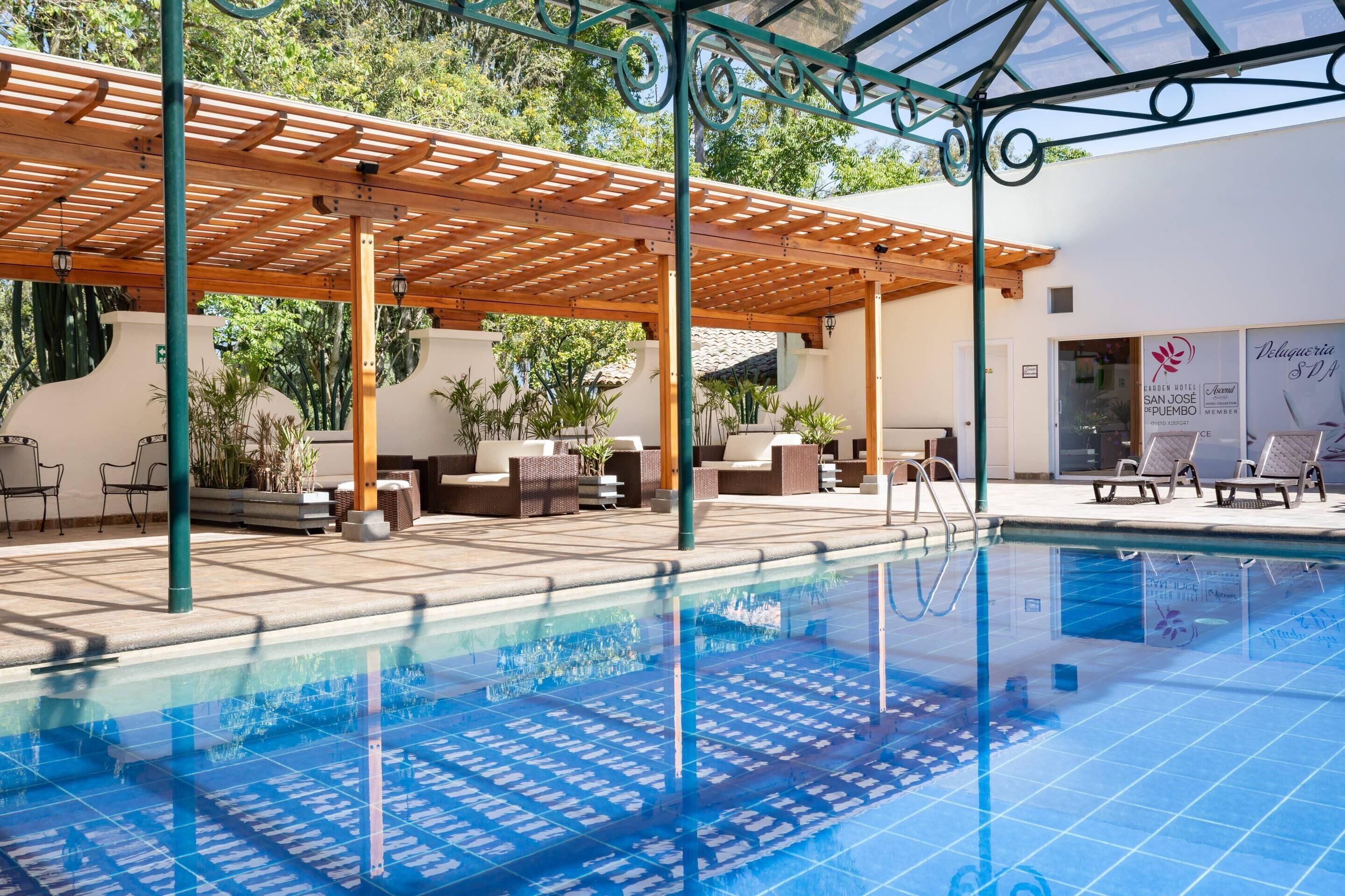 Indoor pool, outdoor pool, open 9:00 AM to 7:00 PM, sun loungers