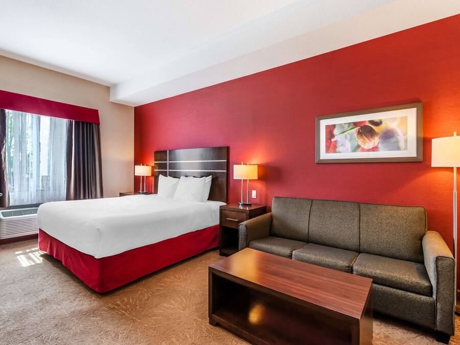 Pillow-top beds, desk, blackout curtains, iron/ironing board