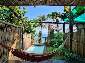 Honeymoon Suite, 1 Bedroom, Ocean View | Terrace/patio - Paraiso Azul Retiro (Angra dos Reis)