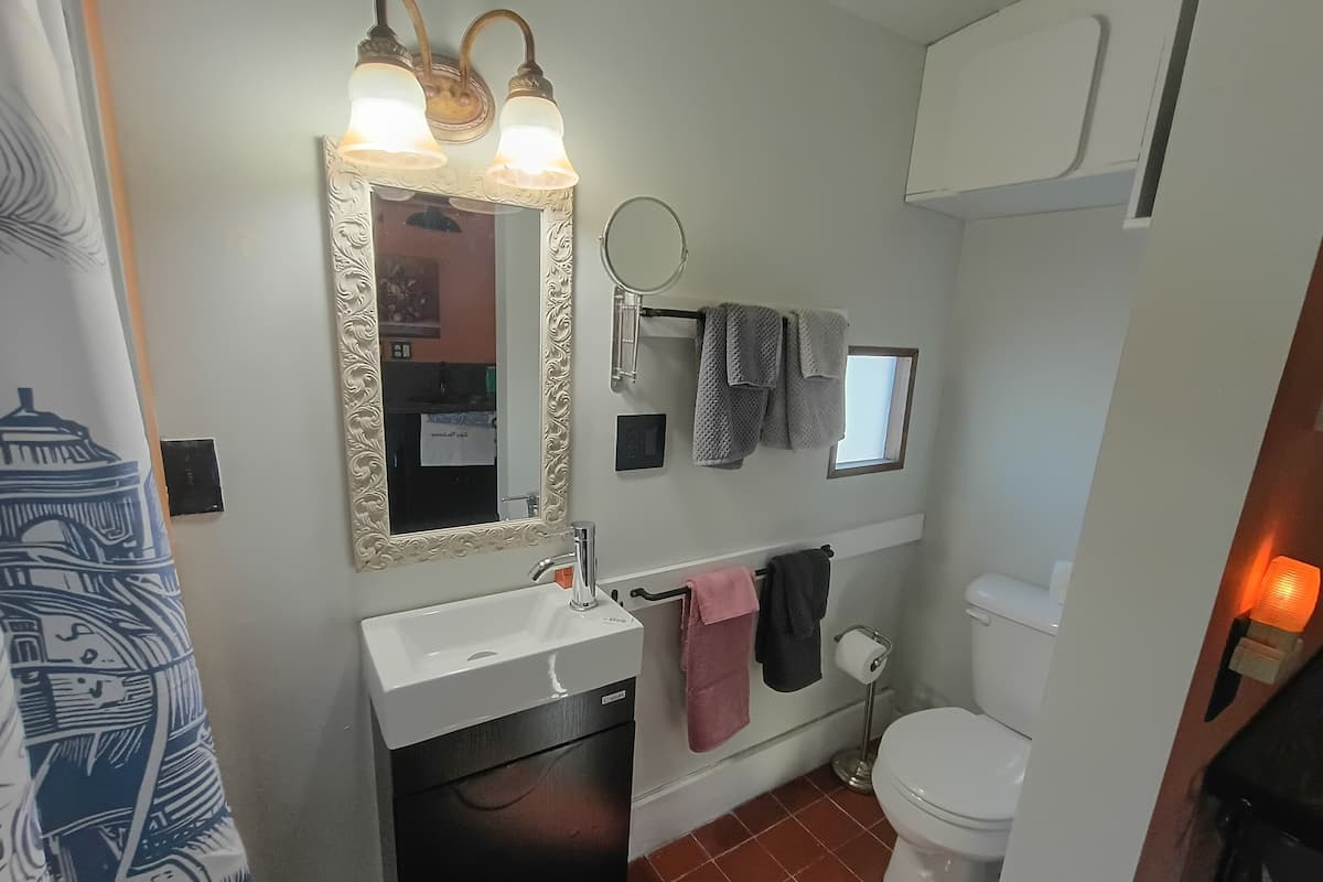 Habitación, 1 cama Queen size, con acceso para personas discapacitadas | Baño
