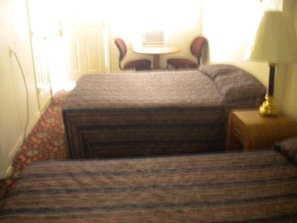 Blackout curtains, free WiFi, bed sheets, wheelchair access