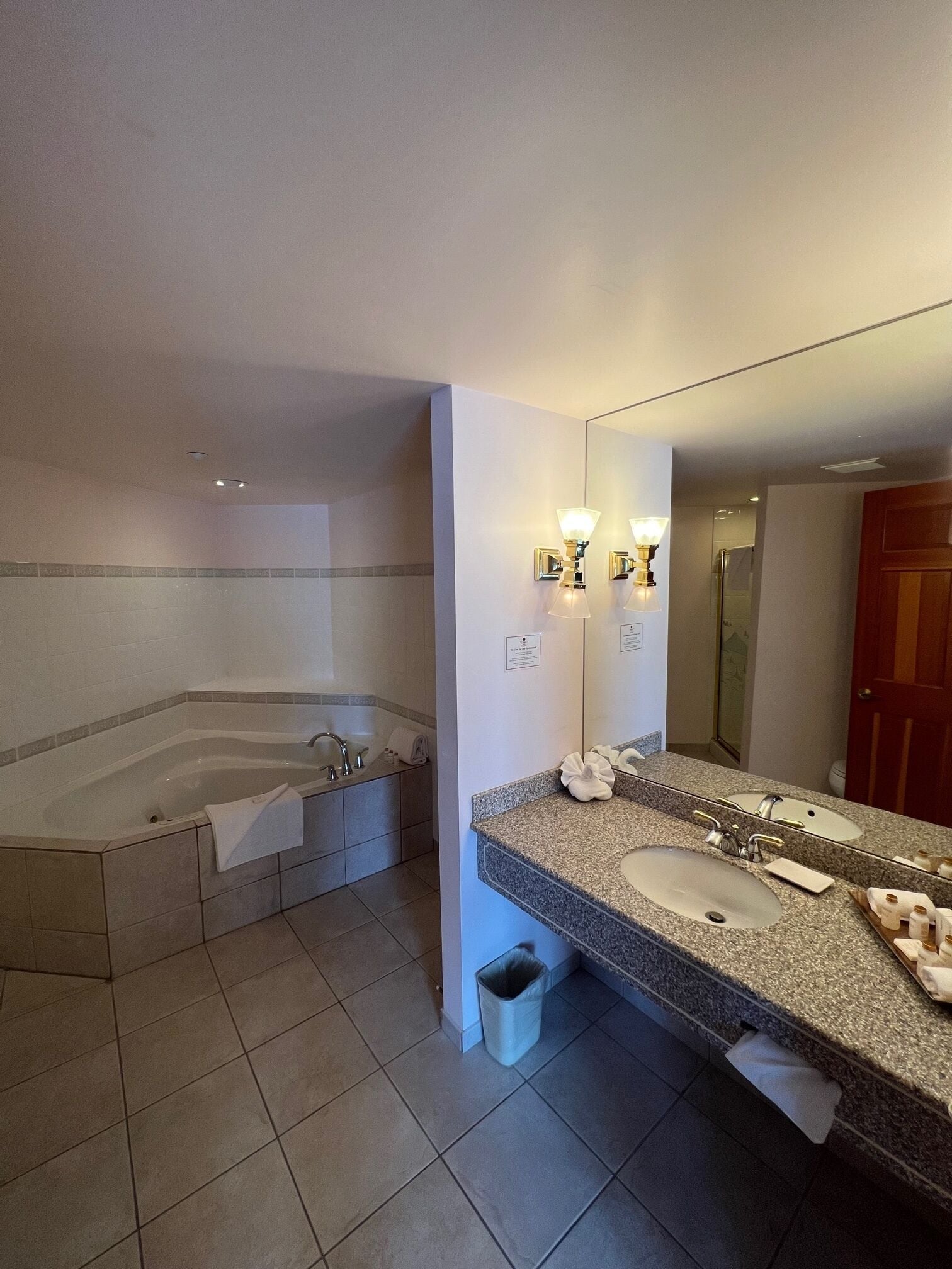 suite, 1 king bed with sofa bed (maple) | bathroom | hair dryer, towels