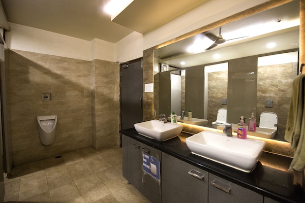 Hair dryer, towels