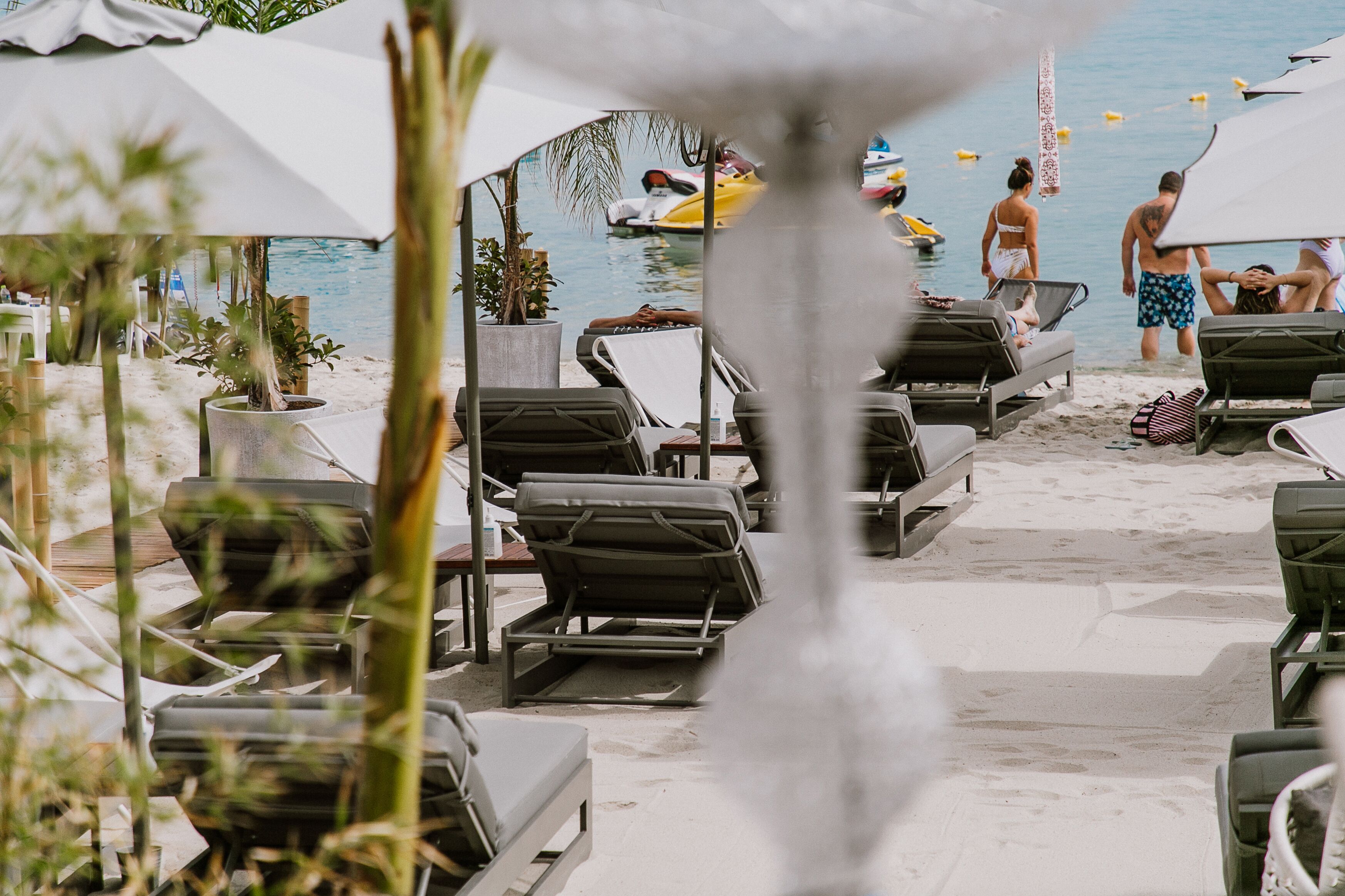 Private beach, sun-loungers, beach umbrellas, beach bar