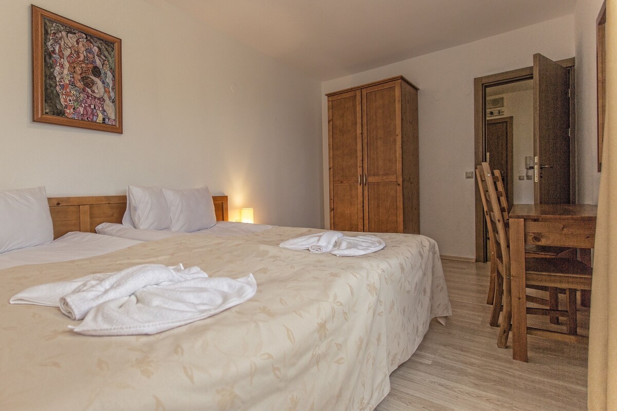 Appartement, 2 chambres, balcon (Free Spa Access & Ski Shuttle)