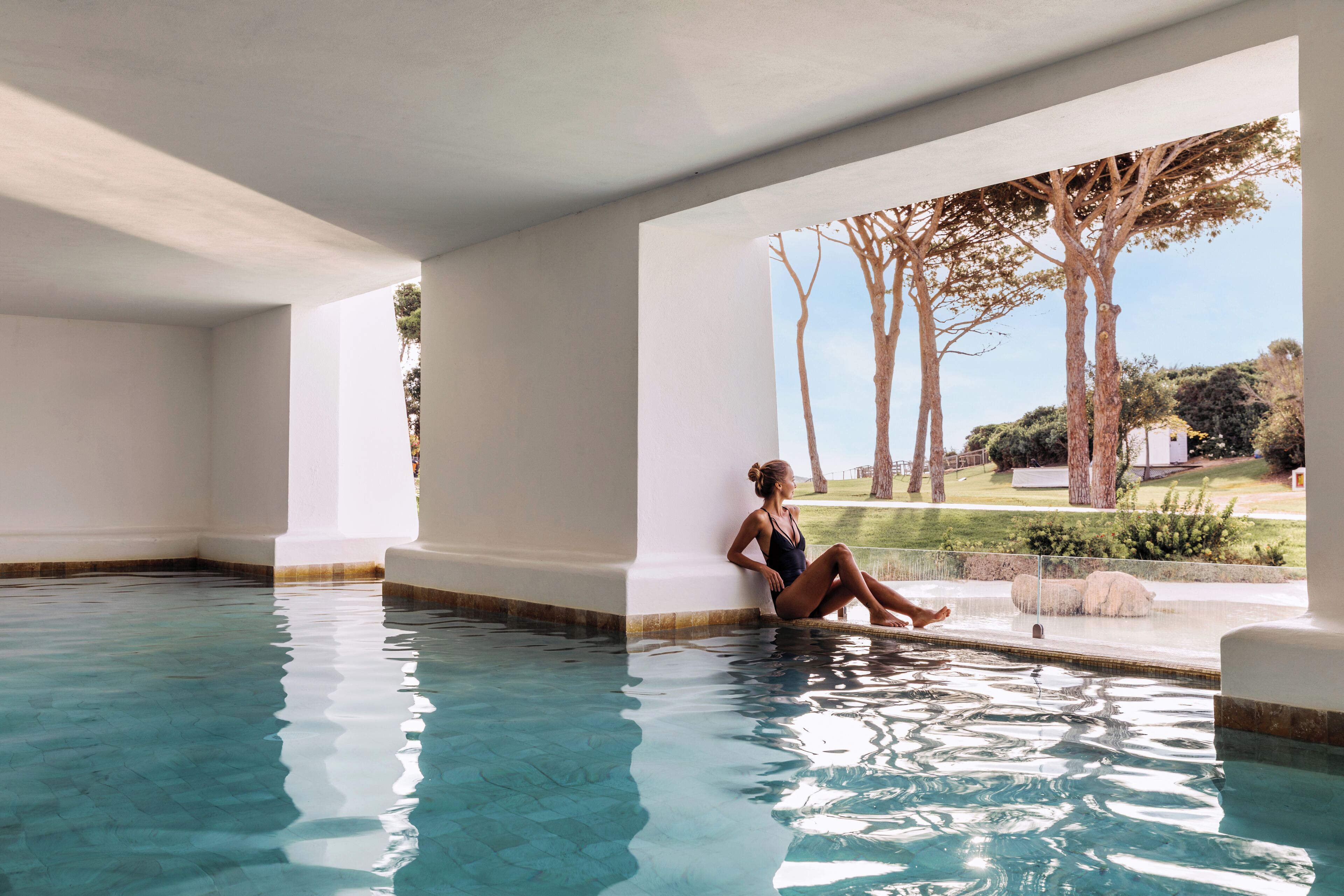 indoor pool, 3 outdoor pools, pool umbrellas, pool loungers