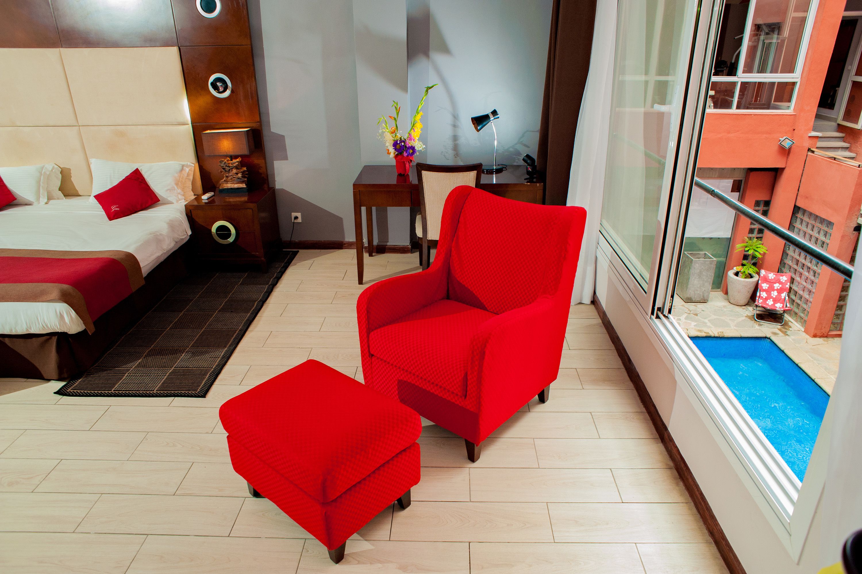 Uitzicht vanuit de kamer