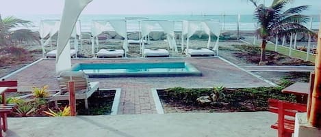 Outdoor pool, free cabanas