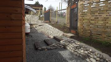 Cabane Tradition, 1 lit double, salle de bains attenante | Terrasse/Patio